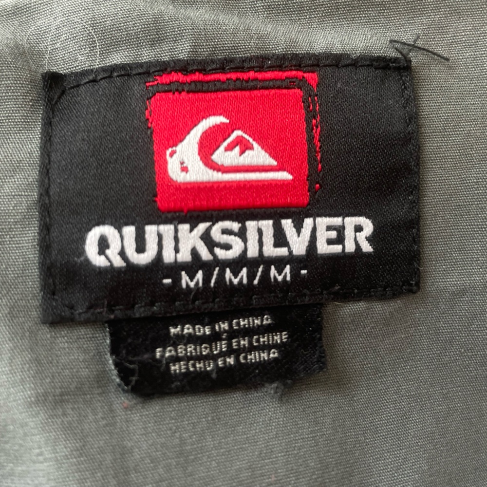 Quick Silver Size Medium Field Jacket Gray Full Z… - image 4